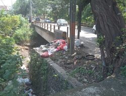 Warga Desa Wongsorejo Bandel  Membuang Sampah Diatas Jembatan,Papan Informasi Dicopot