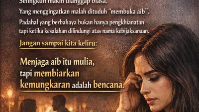 Ketika Selingkuh Dianggap Lumrah: Antara Dalih Menjaga Aib dan Pembiaran Kemungkaran